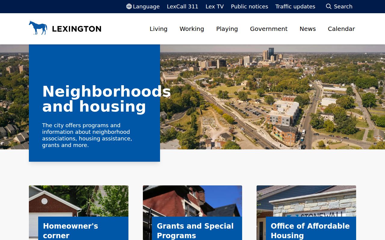 Lexington-Fayette neighborhoods and community resources page